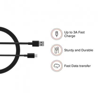 Mi USB Type C Cable 3 A 1 m 28356,USBC100T  (Compatible with Mobile, Black, One Cable) Mi USB Type C Cable 3 A 1 m 28356,USBC100T  (Compatible with Mobile, Black, One Cable)